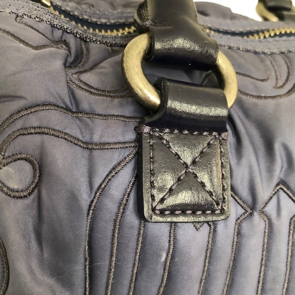 Y2K early 2k all over print Juicy Couture drawstring sporty shoulder bag purse - Picture 4 of 9